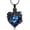 B/Blue, variant on Rose Flowers Heart Urn Pendant Cremation Jewelry for Ashes Holder Memory Necklace Human Pet Memorial Jewelry