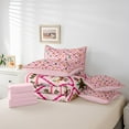 thumbnail image 6 of Manfei Merry Christmas Twin Bedding Sets 7-Piece,Xmas Tree Dessert Bedding Comforter Set,Red Festival Berry Sheet Sets For Girls,Ultra Soft Home Decor Reversible, 6 of 8