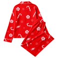 thumbnail image 5 of Christmas Pajamas Womens Long Sleeve Button Down Sleepwear Holiday Matching Pjs Comfy Long Pants Lounge Set, 5 of 5