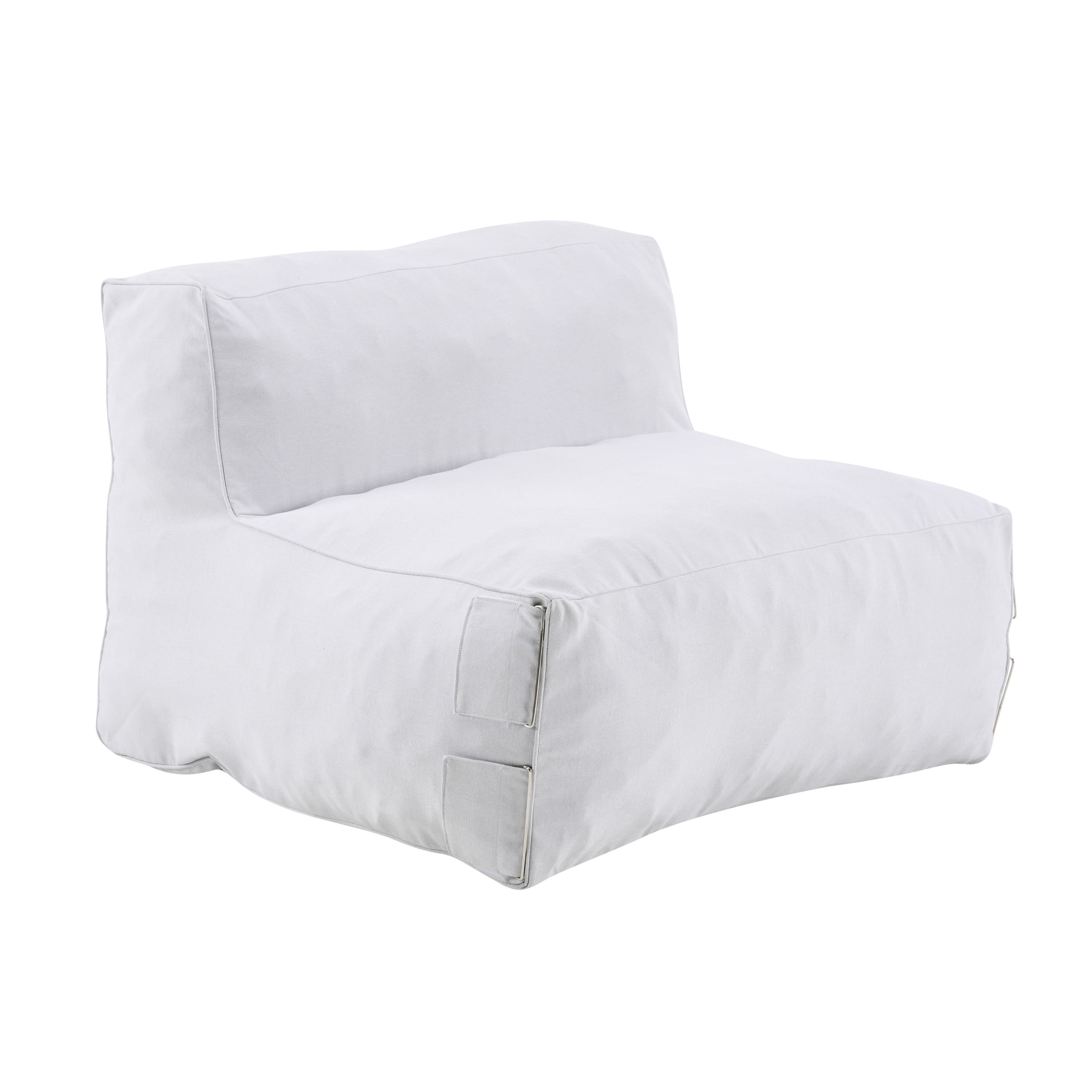 Christopher Knight Home Outdoor Patio Bean Bag Armless Sofa, Lounge Chair with Foam Fill, Light Gray