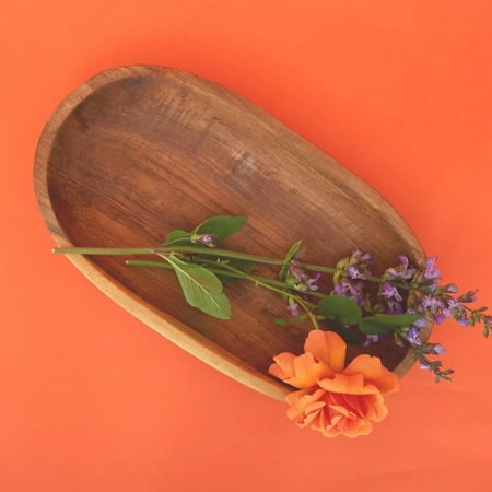 

Oval Olive Wood Salad Bowl