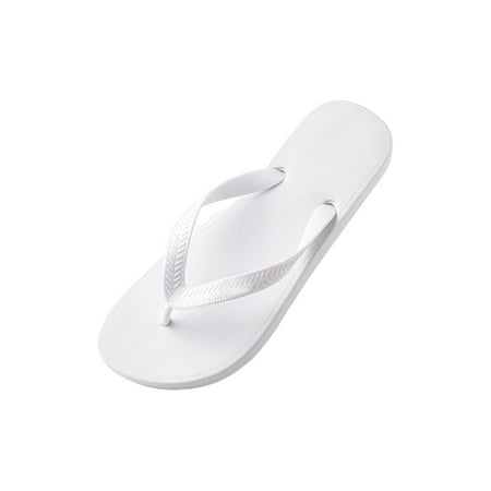 

Wazshop Mens Womens Thong Sandals Beach Flat Sandal Summer Flip Flops Lightweight Slip On Casual Shoes Unisex Comfort Cozy White (Men s Shoes) 7.5-8