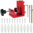 thumbnail image 1 of Muyoka Kit de guía de taladro de aluminio con plantilla de orificio de bolsillo Localizador de punzón de carpintería ajustable Kit de posicionador de punzón de orificio en ángulo Guías de plantillas d Muyoka Hogar, 1 of 7