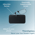 thumbnail image 4 of Slim Reading Glasses with Case that Sticks to Your Phone - Ultra-Thin Armless Pocket Readers, 4 of 6