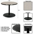 thumbnail image 3 of Hampden Furnishings Bennet Collection Steel Frame 36" Round Top, Round Base, 42" Height, Cafe Table, Black Frame/Grey Nebula Top, 3 of 5