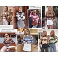 thumbnail image 5 of PRETTYGARDEN Women's Floral Crewneck Sweater Knit Pullover Loose Fit, Chunky Knit Sweaters Tops, Dressy Casual Work Vacation Holiday Outfits, Womens Fall Fashion, Winter Clothes, 5 of 9