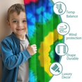 thumbnail image 3 of Blackout Kids Curtains,Colorful Tie Dye Circle Pattern Childrens Insulated Curtains Set Of 2,Bedroom Essentials,Toddler Room Decor 52"x84", 3 of 5