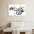 thumbnail image 2 of Elephant Stock Linear Paws Ii Wall Art - Horizontal Multi Panel Canvas - Living Room Wall Decor - Animal Multi Panel - White And Black Decor By Jennifer Paxton Parker - 38" x 24", 2 of 8