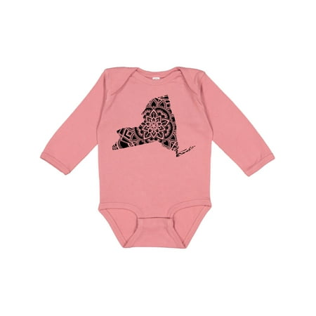 

Inktastic New York Silhouette Mandala Gift Baby Boy or Baby Girl Long Sleeve Bodysuit