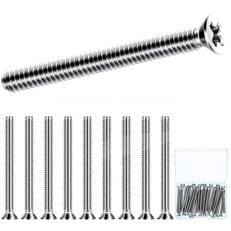 

bangyoudaoo 50PCS Extra Long Outlet and Device Mounting Screws M3*8 Button Head Machine Screws Fully Threaded Stainless Steel Screws Truss Head Screws Drive Tool Accessories 50PCS