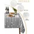 thumbnail image 2 of Gray Flower Table Cloth, Geometric Stripe Gradient Branch Minimalist Waterproof Tablecloth for Rectangle Tables, Reusable Washable Fabric Table Cover for Restaurant Kitchen Dining Tables 60"x102", 2 of 6