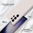 thumbnail image 3 of WWS-Case Compatible with Samsung Galaxy S23 Ultra, Silky-Soft Touch Full-Body Protective Phone Silicone Case, Shockproof Cover with Microfiber Lining, White, 3 of 4