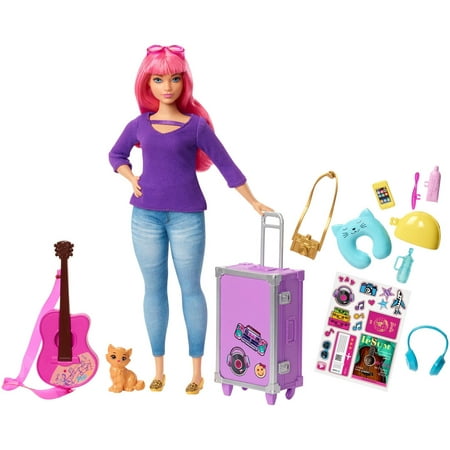 Barbie Daisy Doll with Kitten, Luggage, Guitar & Travel (Best Food For Ragdoll Kittens)