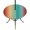 Yellow Blue, variant on Round Outdoor Tablecloth with Umbrella Hole and Zipper, Colorful Ombre Tablecloth with Elastic Waterproof, Abstract Modern Art Aesthetics Patio Table Covers for 36" - 44" Picnic Pool Tables