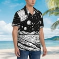 thumbnail image 5 of Daiia Cosmic Landscape Celestial Art Hawaiian Shirt for Men Gentle Cotton Regular Short Sleeve Casual-Small, 5 of 9