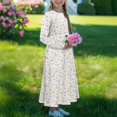 thumbnail image 3 of DISNIMO Sun Rainbow Long Sleeve Fall Dresses for Girls Dress Long Sleeve Elegant Dress for Kids Dresses with Pockets for Girls Frocks 9-10Years Dress Long Sleeve Elegant Midi Dress, 3 of 7