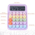thumbnail image 6 of Fdelink High-Value Mechanical Keyboard Calculator Purple,Creative Colorful Candy Colored Electronic Calculator 12 Digit Large Lcd Display and Big Round Buttons Typewriter Mechanical Key Calculator, 6 of 7