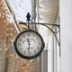 thumbnail image 3 of Double-sided Wall Clock Station Clock Garden Clock Double-sided Clock Time Indicator 33 X 30 X 10 Cm, 3 of 4