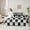 Black White, variant on Homewish Cartoon Bowknot Child Twin Bedding Sets 7-Piece, Black White Checkered Bedding Comforter Set, Chic Buffalo Plaid Reversible Sheet Sets, Lightweight Room Decor