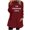 Wine, variant on WREESH Womens Fashion Sweatshirt Fuzzy Fleece Crewneck Sweatshirt Print Pullover Plus Size Long Sleeve Tops Round- Neck And Winter Loose Pocket Warm Blouse Tops White