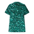 thumbnail image 5 of Qiopertar Blouse à Manches Courtes à Fermeture Éclair Dégradée pour Femmes en Solde à Moins de 5$ en Solde, 5 of 5