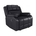 thumbnail image 3 of Relax-A-Lounger Genevieve Manual Recliner in Black Faux Leather Upholstry, 3 of 7