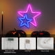thumbnail image 2 of Letreros de neón de estrellas, luces de neón rosas para decoración de paredes, luces decorativas que funcionan con pilas o alimentadas por USB, decoración de paredes para cumpleaños, 2 of 5