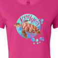 thumbnail image 4 of Inktastic Key West, Florida Swimming Sea Turtle with Bubbles Women's T-Shirt, 4 of 5
