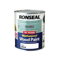 Ronseal - 10 Year Weatherproof Wood Paint White Gloss 750ml