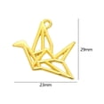 thumbnail image 4 of 30 piezas de dijes de grulla de origami, dijes de grullas de papel, 23x29 mm, colgantes 3D para pulseras, llaveros, decoraciones hechas a mano Oro, 4 of 4