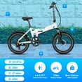thumbnail image 5 of Elifine 500W 20" Folding Electric Bike for Adults,  Full Suspension Foldable Ebike with 5 Riding Modes, 48V 7.8Ah Battery, Aluminum Alloy Commuter Electric Bicycle for Men Women UL2849, 5 of 7
