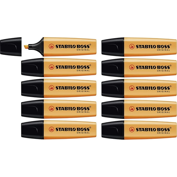 Marcador fluorescente STABILO BOSS ORIGINAL / Caja con 10 unidades / Color Naranja STABILO 7054
