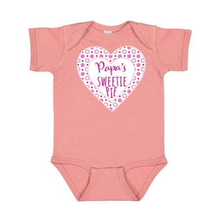 

Inktastic Papa s Sweetie Pie with Pink Hearts Gift Baby Boy or Baby Girl Bodysuit