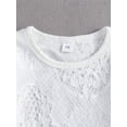 thumbnail image 4 of Springcmy Baby Girls' Outfits Set Lace Romper Suit Lace Floral top with Long Demin Pants, 4 of 6