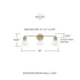 thumbnail image 2 of Capital Lighting 148631AD-537 Portman 3 Light 25" Wide Vanity Light - Brass, 2 of 7
