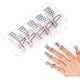 thumbnail image 1 of 5 plantillas de uñas reutilizables, forma de plantillas de guía de arte de uñas acrílicas, manicura DIY (5 plata) Ormromra LKX-0994, 1 of 4