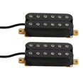 thumbnail image 3 of 2 uds pastilla de guitarra doble bobina cuello y puente conjunto de pastilla de alto rendimiento para eléctrico Negro con Cable Hugo Pastilla de doble bobina, 3 of 10