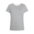 thumbnail image 6 of Time and Tru Women's Cotton Crewneck Tee with Short Sleeves, Sizes XS-XXXL, 6 of 6