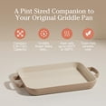 thumbnail image 2 of The Mini Griddle Pan – 1.9L Nonstick Ceramic Sheet Pan & Stovetop Griddle with Handles | Toxin-Free Cast Aluminum | Oven Safe up to 232°C | Compatible with All Cooktops | Steam, 2 of 7