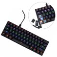thumbnail image 1 of mecánico compacto para juegos, 61 teclas, interruptores iluminados y verde, LED tipo USB con cable, resistente al agua para  verde negro perfke Teclado para juegos, 1 of 9