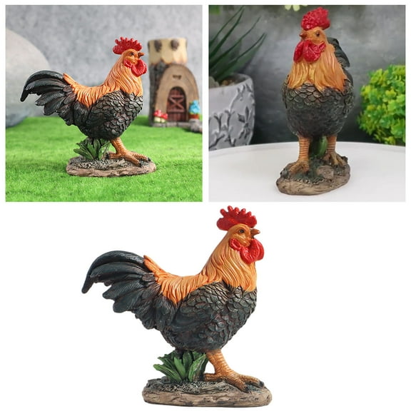 Rooster Garden Statue Courtyard Chicken Decoration Outdoor Sculpture Outdoor Decoration Chicken Sculpture Suitable Backyard Terrace Kitchen Decoration Desktop Ornament Easy To Use