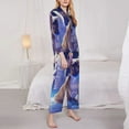 thumbnail image 3 of Balery Night Sky Winged French Bulldog Conjunto de Pijama con Estampado para Mujer, Conjunto de Dos Piezas con Manga Larga, Ropa de Dormir Suave con Bolsillos, Pijamas Cómodos-XX-Large, 3 of 7