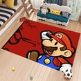 thumbnail image 2 of Dreammotif Super Mario Inspired Rug, Kids Room Rug, Kids Room Decor, Super Mario Game Inspired Red Design - High Quality, Soft and Durable, Perfect for Children's Room, 2 of 8