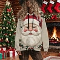 thumbnail image 5 of ShiShine Christmas Sweatshirts for Women Plush Warm Novelty Funny Xmas Tree Graphic Pullover Tops Loose Casual Shirts, 5 of 9