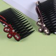 thumbnail image 4 of 2pcs Plastic Hair Clip Combs Rhinestone Hair Side Combs Non-slip Bangs Clip (Random Style), 4 of 7