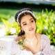 thumbnail image 4 of KAKOWELY Diadema con corona de flores, guirnalda para el pelo, diadema floral para novia y dama de honor., 4 of 5