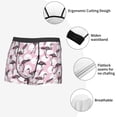 thumbnail image 3 of Yiaed Pineapple Flamingo Print Men's Soft Cotton Boxer Shorts Breathable Boxers Underwear Moisture-Wicking Underwear Stretch Boxer Briefs for Man-XX-Large, 3 of 5