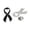 D, variant on Elegant Black Ribbon Brooch Pin for Memorial Service Sympathy Events and Formal Occasions