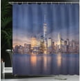 thumbnail image 4 of Ambesonne New York Shower Curtain, Manhattan Landscape, 69"Wx84"L, Multicolor, 4 of 5