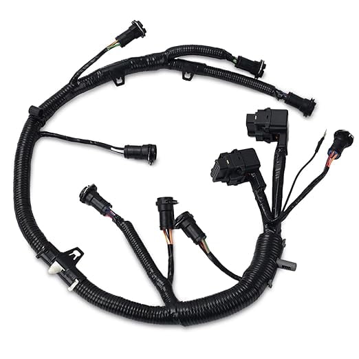 FICM Engine Fuel Injector Complete Wire Harness - Replaces Part 5C3Z9D930A, 5C3Z-9D930-A - Compatible with Ford Vehicles F250 F350 F450 F550 - Powerstroke 6.0L Diesel - 2003-2007
